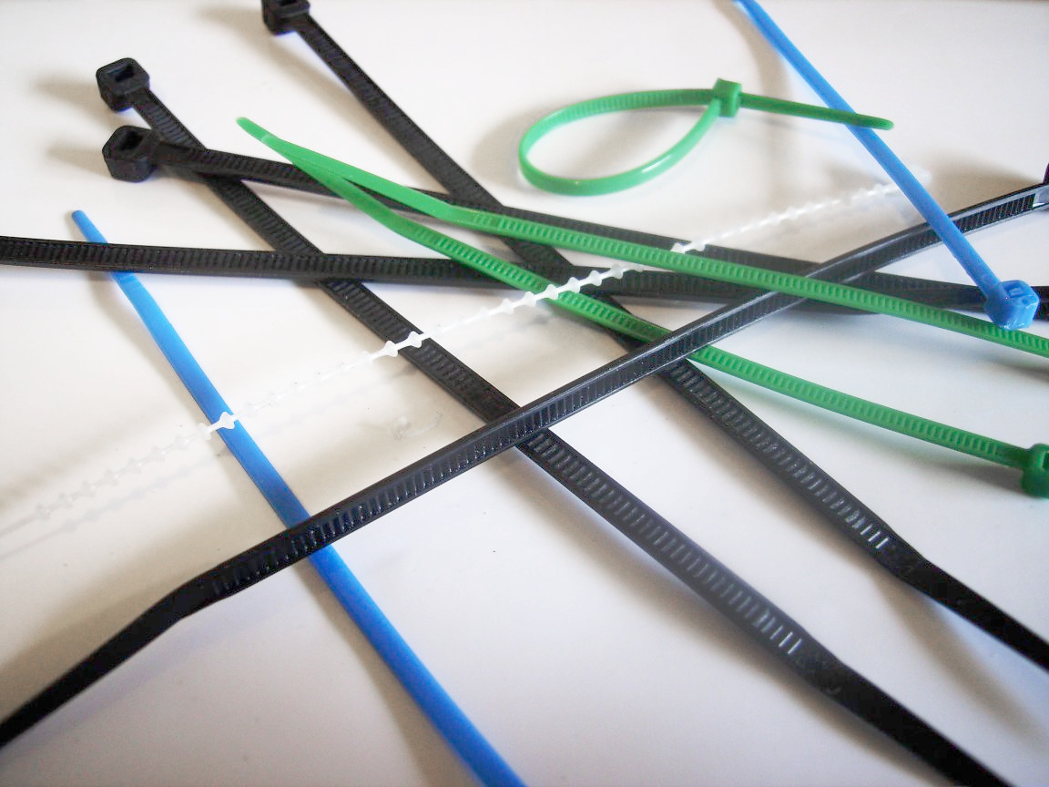 An assortment of cable ties