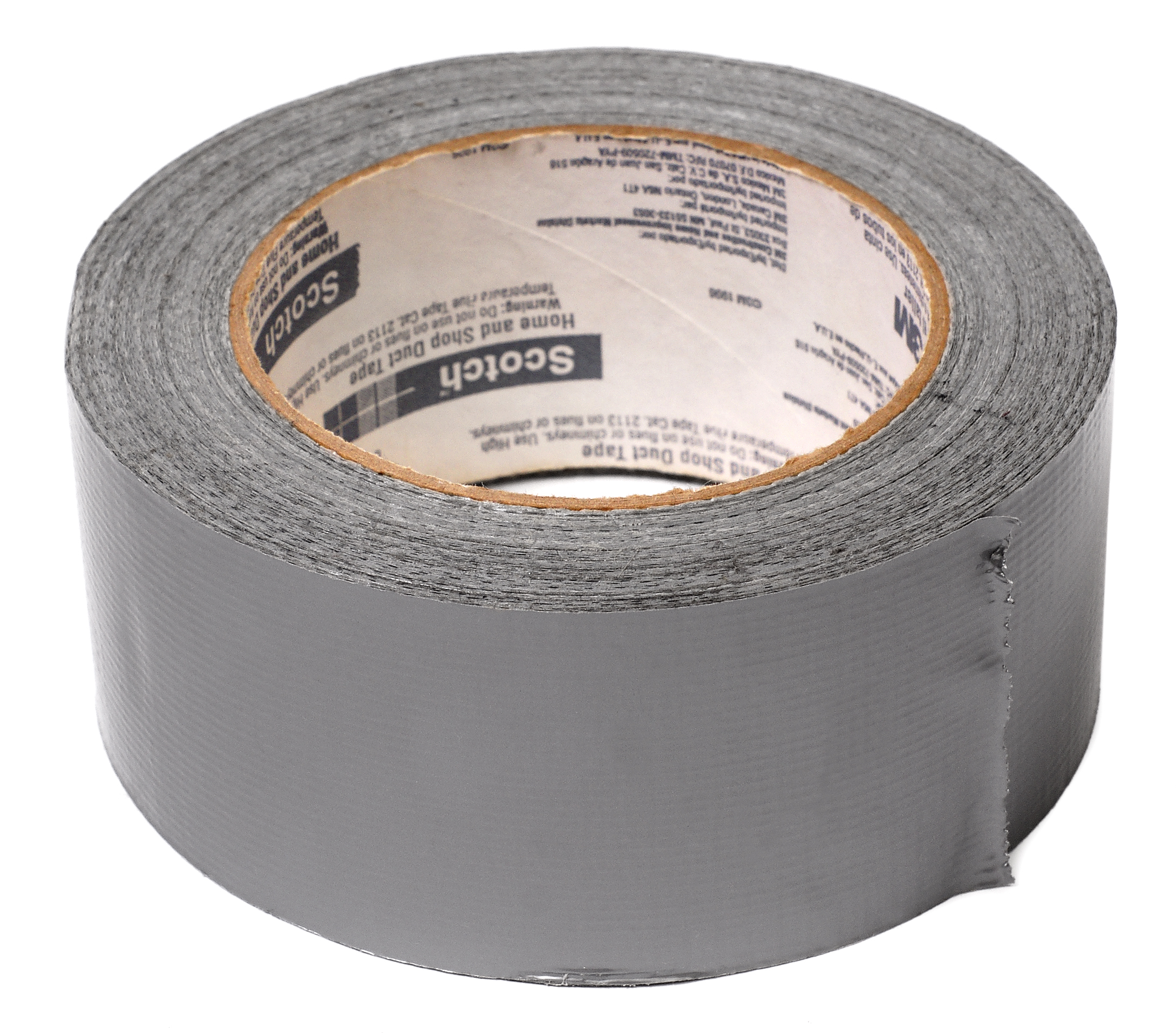 A roll of silver duct tape