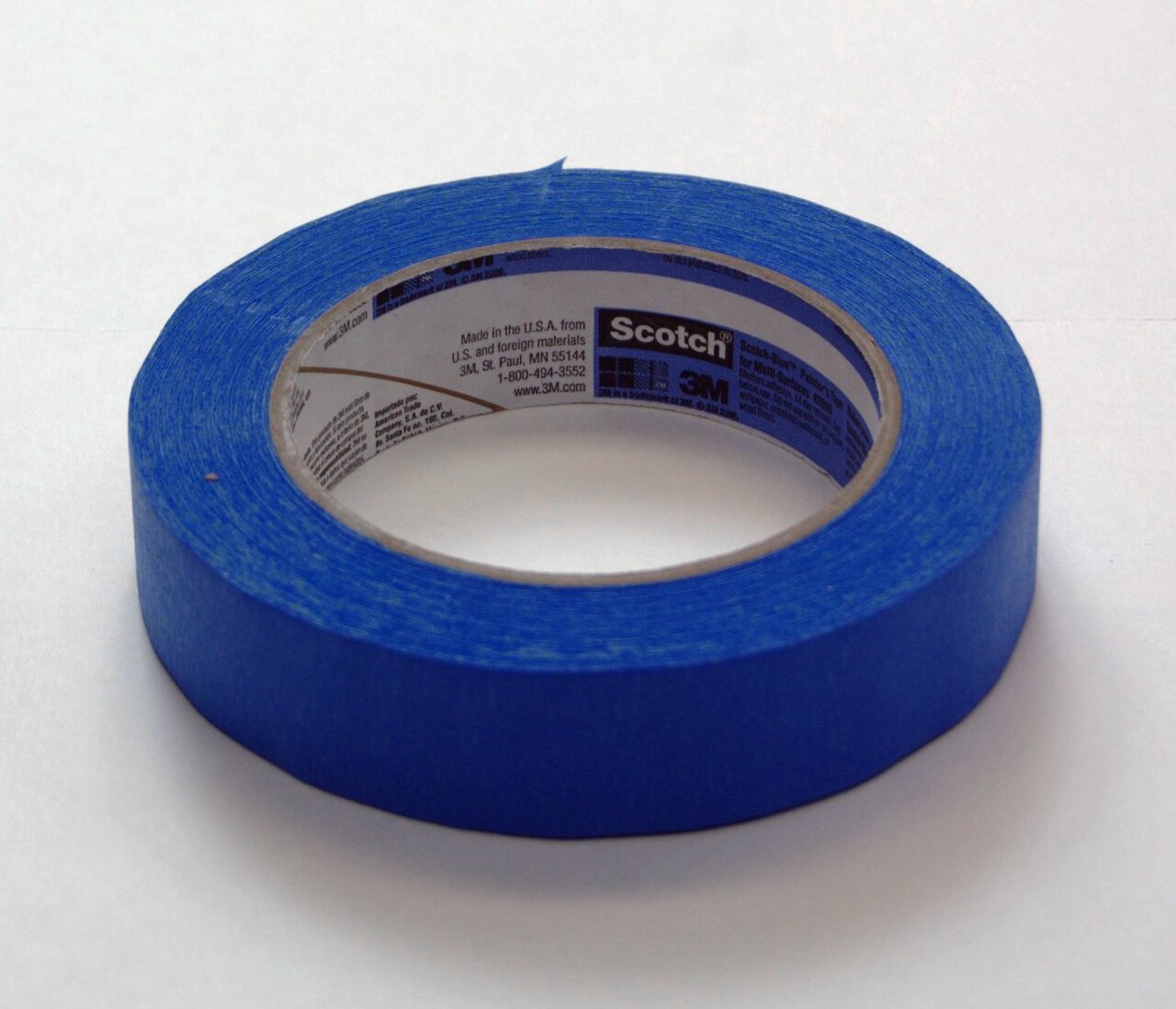 A roll of blue painter's tape